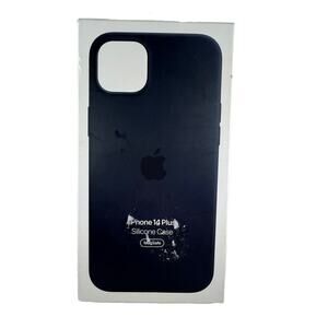 Apple iPhone 14 Plus Silicone Case with MagSafe - Midnight-New-genuine.